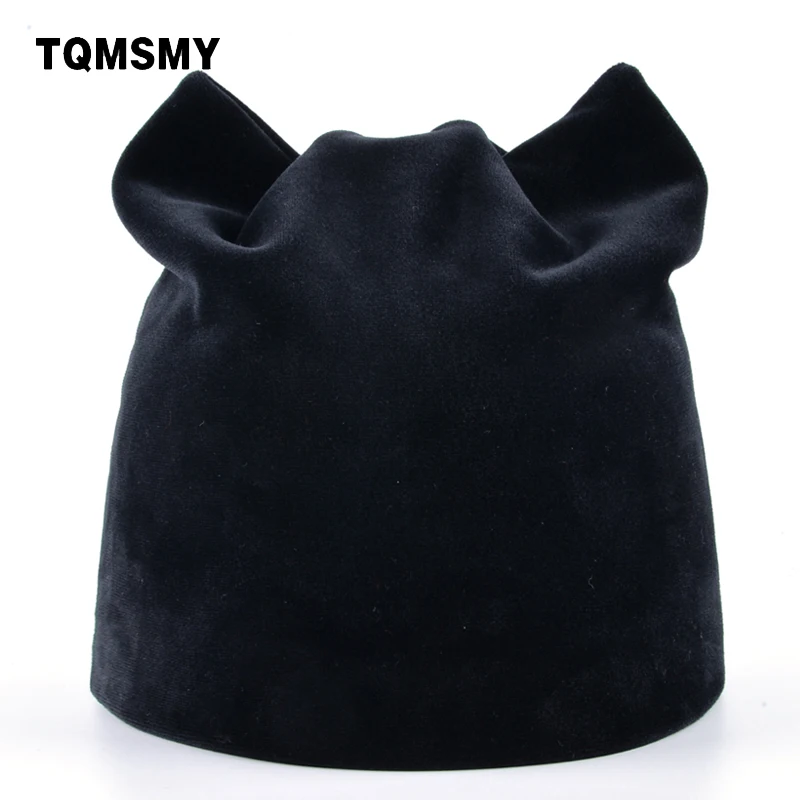 TQMSMY женская осенняя и зимняя шапка для русской зимы теплая с кошачьими ушками