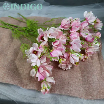 

15pcs/Lot 7 Heads Galsang Flower Cosmos Artificial Silk Flower Daisy Wedding Flower Home Decorative Flower Event Free Shipping