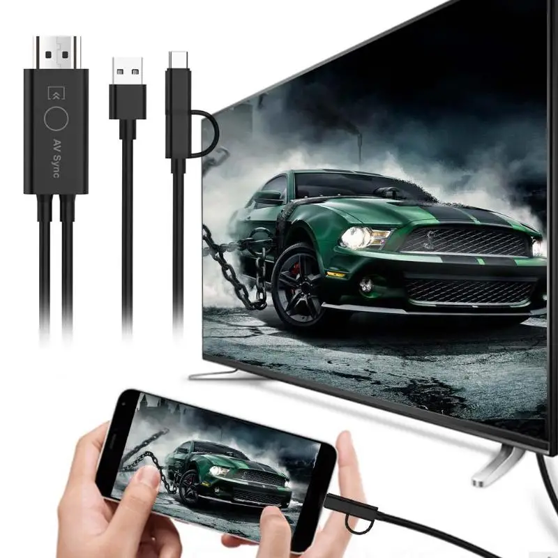3 в 1 type-C Micro USB к адаптер HDMI HDTV конвертер кабель с подключением Bluetooth