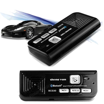 

Wireless Bluetooth hands-free car Kit AUX sun visor Bluetooth Speakerphone with USB car charger MP3 Player black