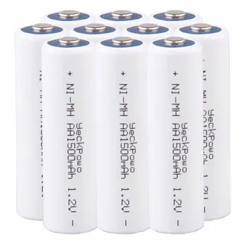 

Lowest price 10 piece AA battery 1.2v batteries rechargeable 1500mAh nimh battery for power tools akkumulator