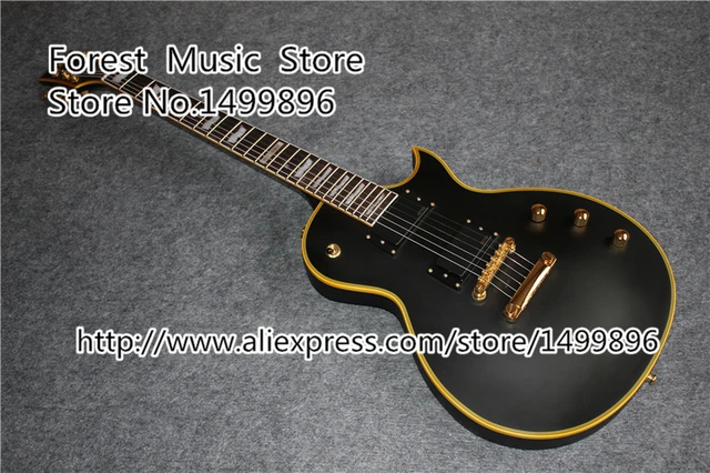 Cheap Top Quality Matte Black Finish ESP Eclips Electric Guitars With Gloden Hardware Free Shipping