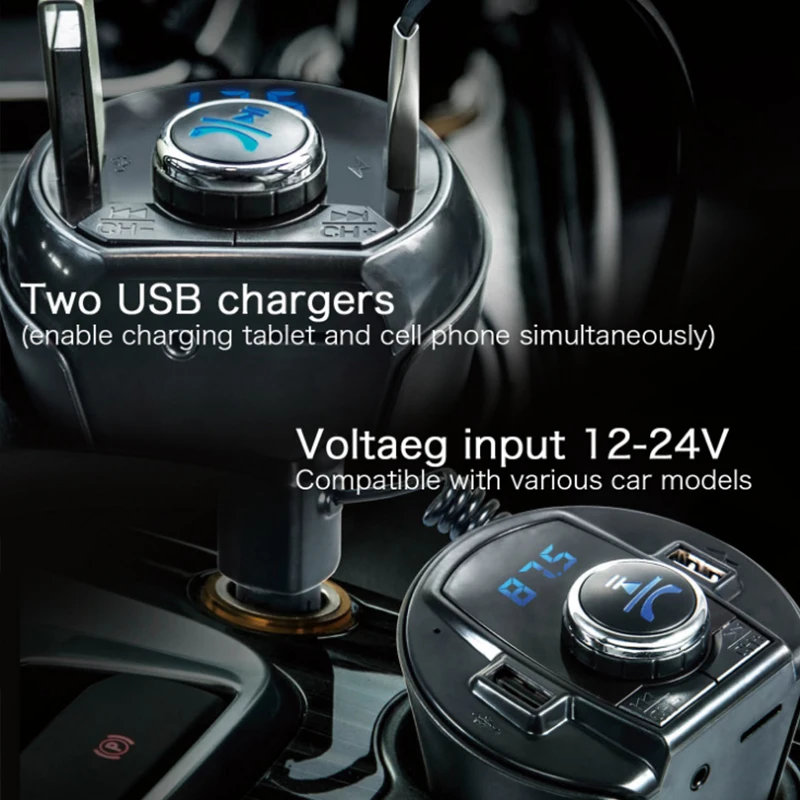 Bluetooth-HandsFree-Car-Kit-FM-Transmitter-MP3-Player-With-Dual-USB-Charger-LED-Display-Micro-SD005