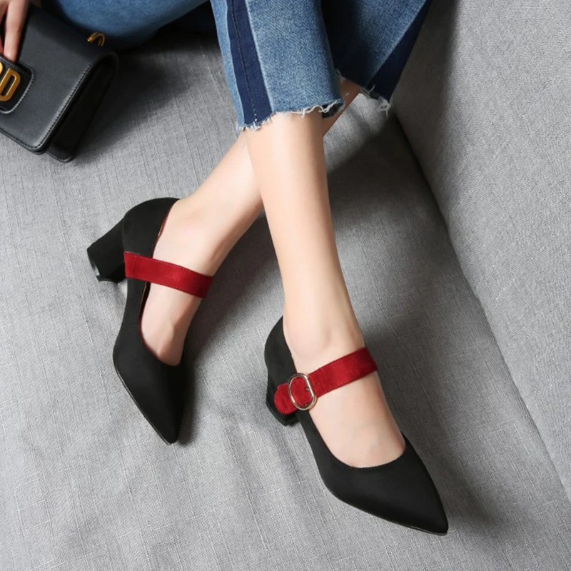 Karinluna/Большие размеры 44, шикарный стиль, г. Новые брендовые элегантные женские туфли-лодочки для зрелых женщин в офисном стиле классическая женская обувь