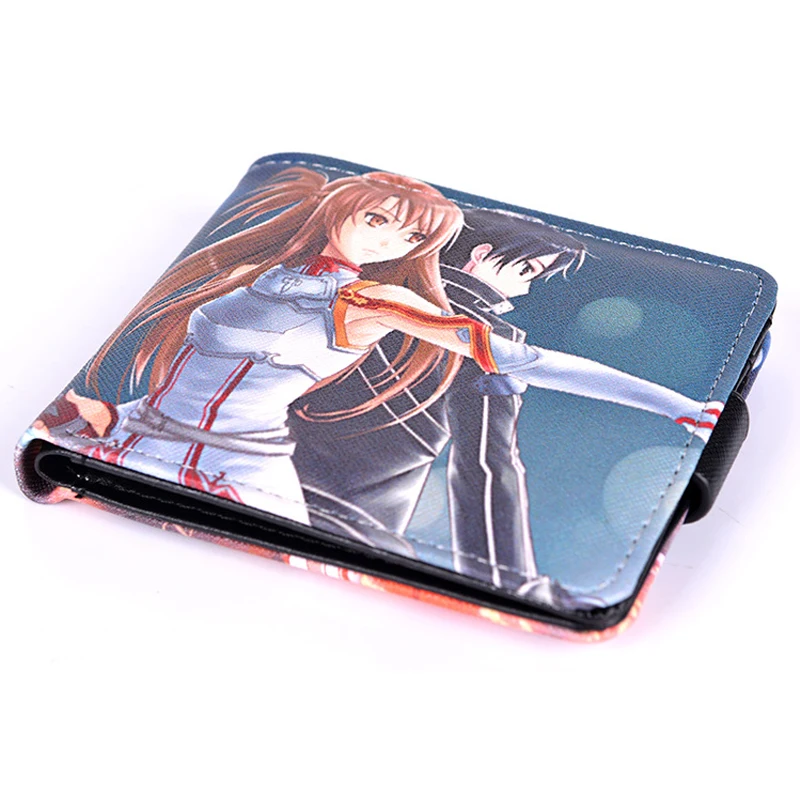 Japan Anime Sword Art Online PU Leather Wallets Purse Short Male Female