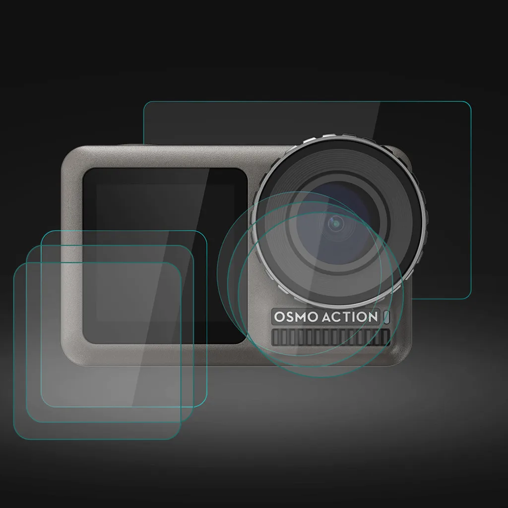 

3Set Film Dual Screen + Lens Protector For DJI OSMO Action Camera HD Pet Screen Protector Film