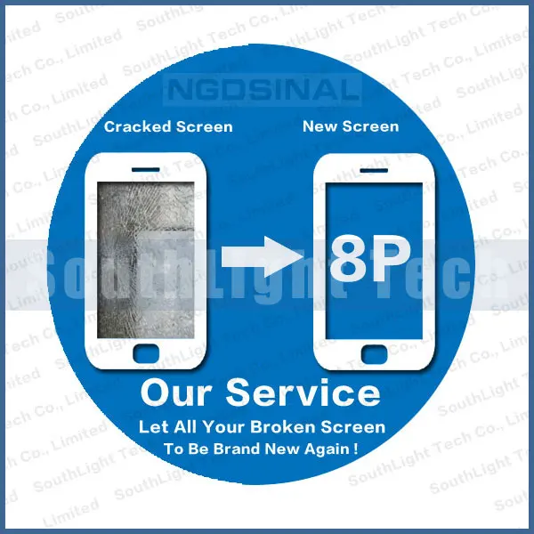 

For iPhone 8 Plus LCD Display 5.5 inch Original Touch Screen Digitizer Assembly Cracked Glass Refurbish Renew Repair Service