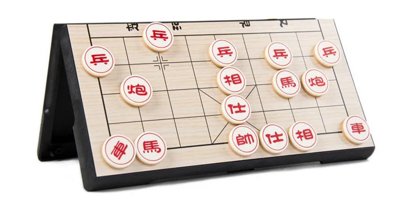 Портативный Xiangqi китайский Шахматный набор Магнитная Складная Настольная игра 25*25*2 см шахматы F227