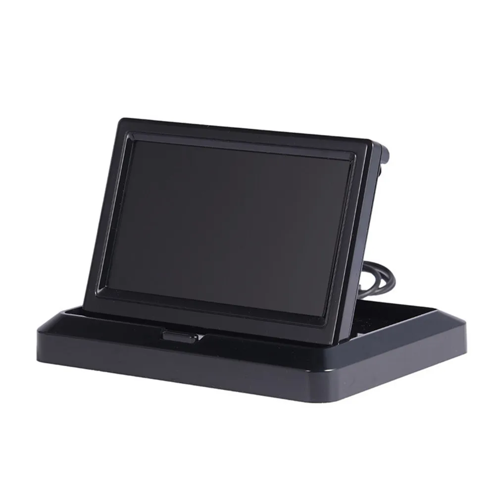 Foldable 5" TFT LCD HD800*480 Screen Car Monitor Reverse Parking monitor with 2 video input Rearview camera (optional) car display monitor lcd display