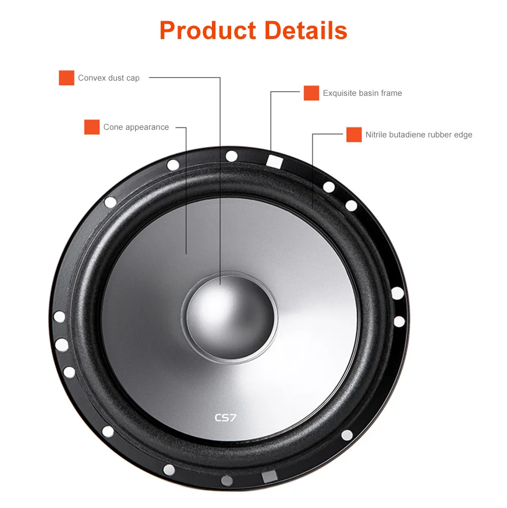 JBL CS760C Профессиональный автомобильный динамик 6 5 дюймов коаксиальный Динамик