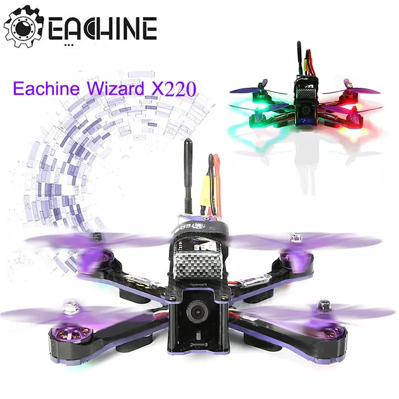 

Eachine Wizard X220 FPV Racing Drone Blheli_S F3 6DOF 2205 2300KV Motors 5.8G 48CH 200MW VTX LED RC Quadcopter ARF VS X220S