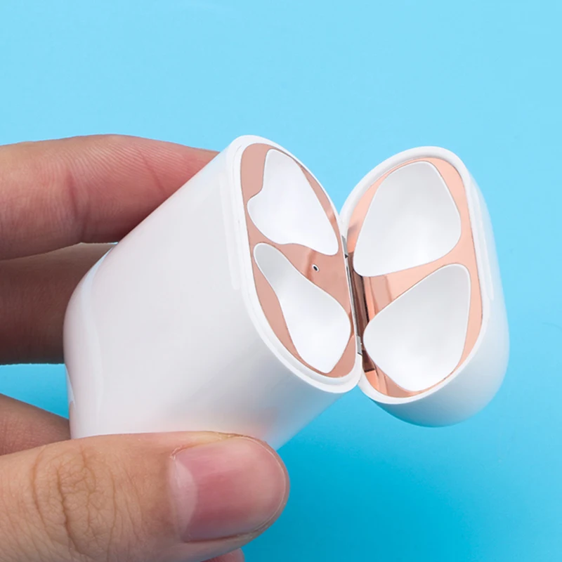 Металлический защитный чехол от пыли для Apple Airpods AirPods защитная наклейка