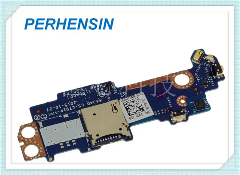 Dell Latitude 11 (5175  5179) Tablet SD Reader Power Button Daughter Circuit Board - No SIM - G72MR