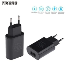 Tomada ue de carregamento rápido 5v 2a, adaptador de tomada para viagem de celular iphone 6 6s 7 plus samsung s7edge xiaomi