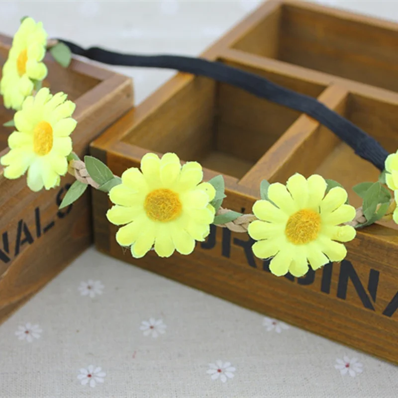 Women's Hair Accessories Dreamlikelin Bohemian Sunflowers Daisy Flowers Headband Ladies Hairband Hair Ornaments Floral Hair Accessories flower hair clips