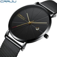 2018 Fashion Simple Stylish Top Luxury Brand CRRJU Watches Men Stainless Steel Mesh Strap Quartz-watch Ultra Thin Dial Clock 2018 Fashion Simple Stylish Top Luxury Brand CRRJU Watches Men Stainless Steel Mesh Strap Quartz-watch Ultra Thin Dial Clock