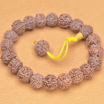 

Tibetan KingKong Bodhi Bracelet 16mm Beads Round Rudraksha Bodhi Seeds Buddha Prayer Japa Mala Jewelry Accessories JoursNeige