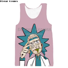 PLstar Cosmos Rick And Morty жилет с 3D-принтом и круглым вырезом; большие размеры; Прямая