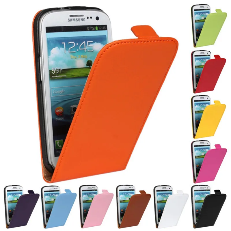 

Luxury Genuine Leather Flip Case Cover For Samsung Galaxy S3 Neo I9301 S3 Duos GT-I9300i
