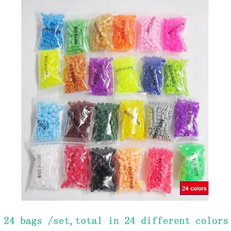 

24 Colors A Set 2880pcs Perler Beads Ironing Hamma Beads 5mm Perler Beads Iron Fuse Beads Jigsaw Puzzle Diy Toy
