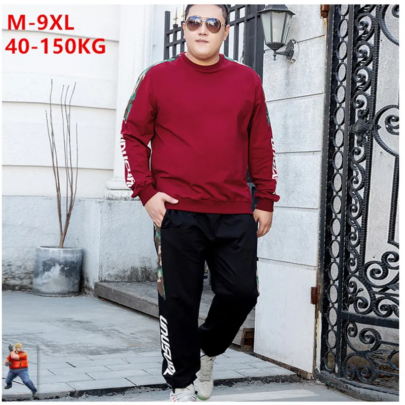 Skup Dres męski duży rozmiar 6XL dres treningowy Mannen Chandal Roupas 7XL 8XL odzież męska Streetwear dresy Tuta Uomo