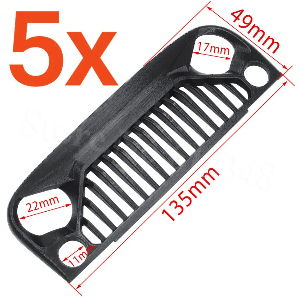 5Pcs Nylon Air Inlet Grille Front Face for Remote Control 1/10 RC Rock Crawler Axial SCX10 D90 Jeep Wrangler Rubicon Body Shell | Игрушки и