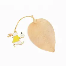 50 шт./лот Милая Алиса закладки "Кролик" с высоким уровнем Класс золотой лист текстуры чтения страниц книги значками студентам канцелярских принадлежностей