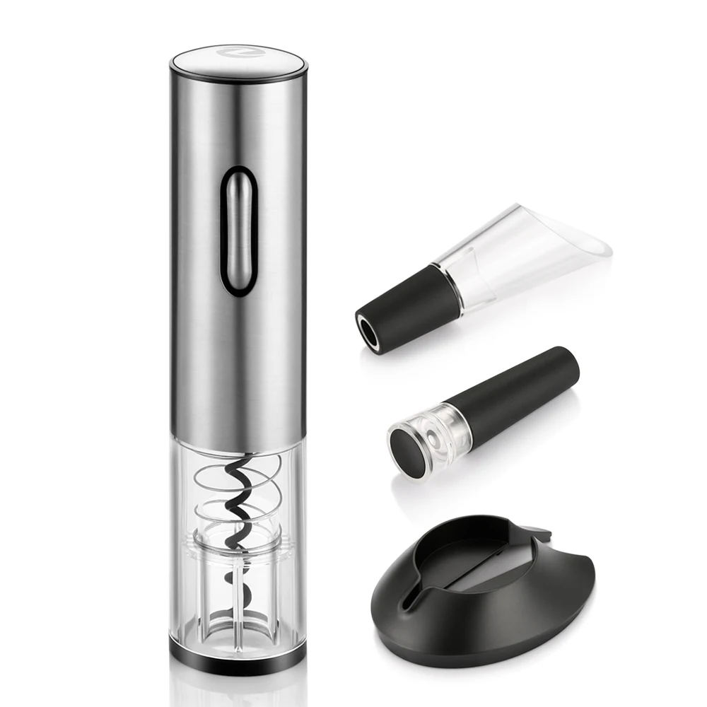 

Automatic Electric Wine Bottle Opener Kit Automatic Corkscrew Electric Wine Opener Cordless With Foil Cutter And Vacuum Stopper