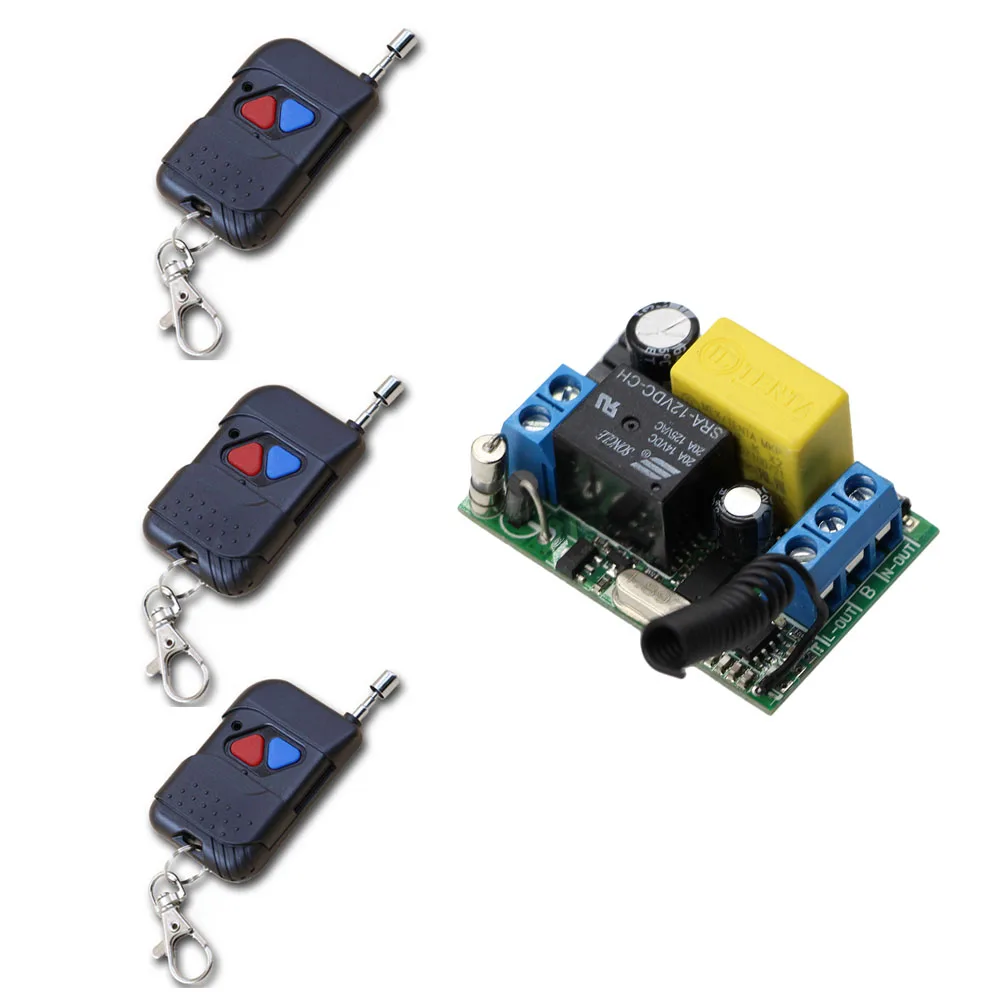 

1 Ways ON/OFF AC 220V Wireless Remote Control Switch Remote Control Switch for Lamp & Light Learning Code Smart Home