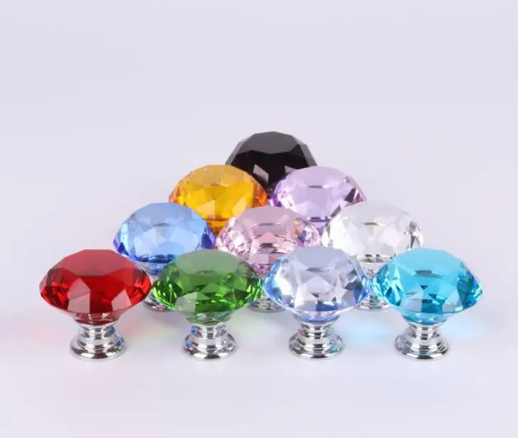 Кристалл стекло Diamond бронзовые ручки для мебели ящика Шкаф Кухонные шкафы Мода Двери шкафа тянуть ручки оптовая продажа