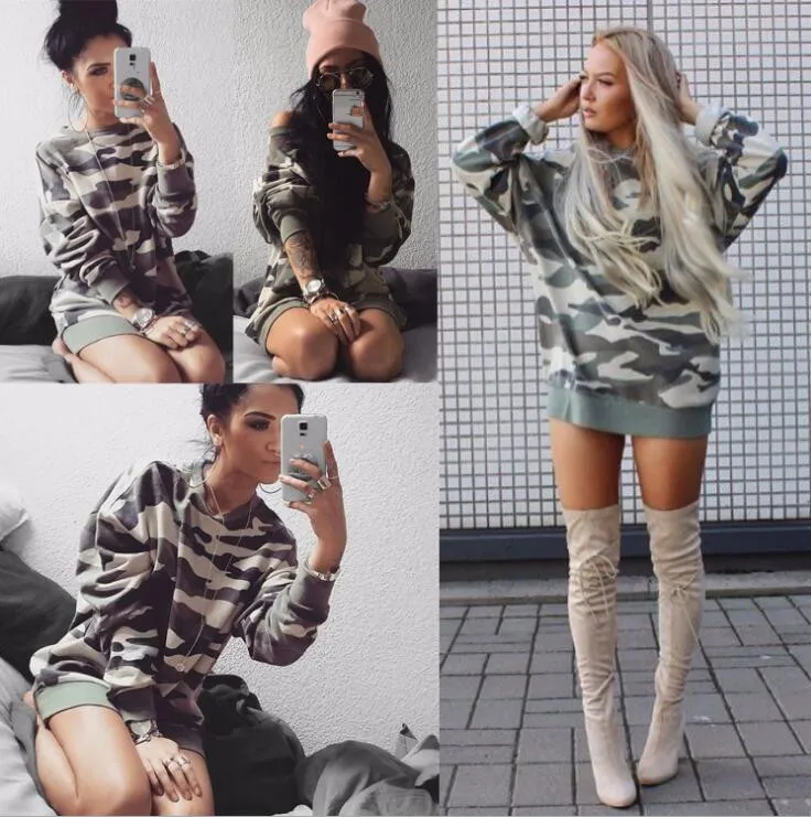 camo sweater dress