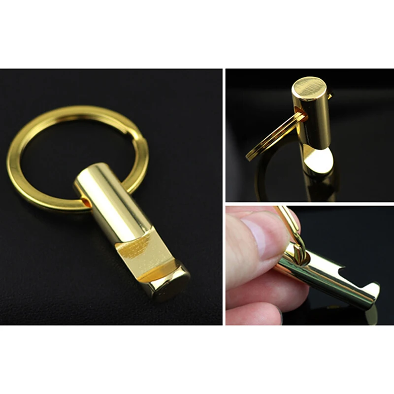 

Golden Creative Bottle Opener Keychain Key Metal Beer Openers Kitchen Drink Bar Tool Accessories New Beer Opener