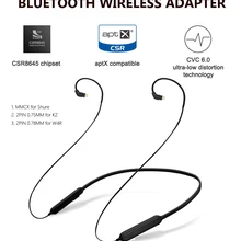 PIZEN шейный Bluetooth APTX AAC 2PIN 0,78 0,75 мм MMCX apt-X кабель с микрофоном для Shure/Westone/JVC/FiiO UE TF10 W4R IE80