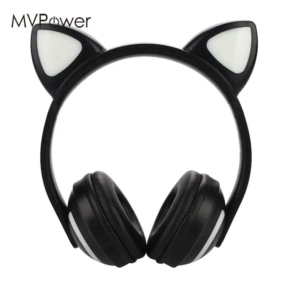 

Wireless Bluetooth Headphone BT 4.2 Gleamy HIFI LED Bluetooth Headset Cat Ears Game Cat Ears Earphone Cute LED