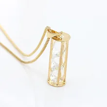 Korean version of the new sweater chain fashion three zircon zircon necklace multi Circle Necklace Z3134