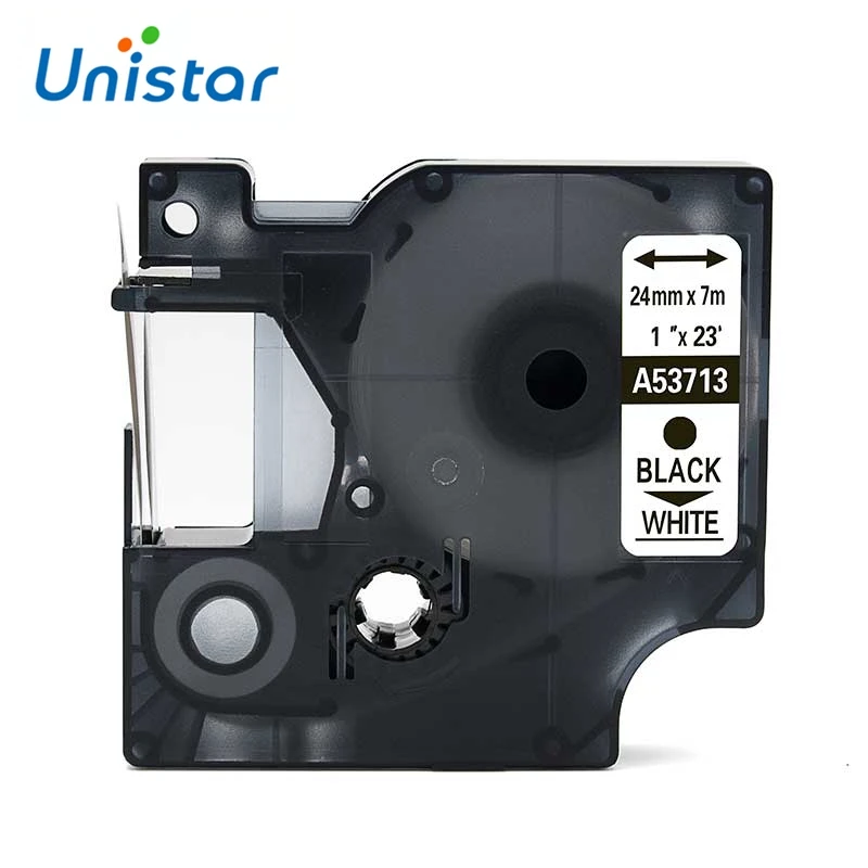 Unistar 53713 совместимый с Dymo для D1 этикетки ленты черный на белом кассете этикеток 1