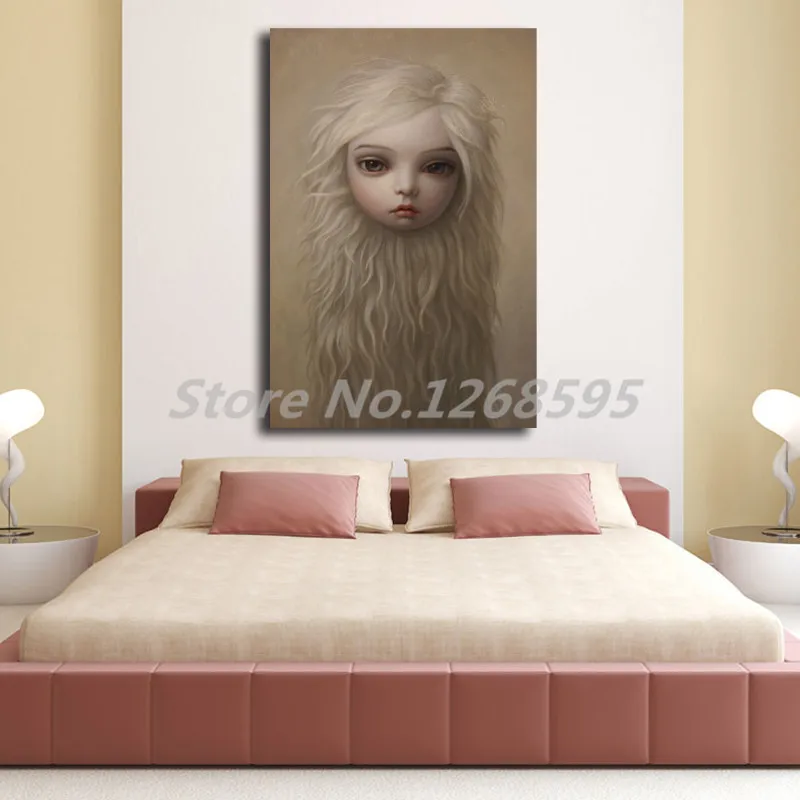 

Mark Ryden Fur Girl Wall Art Canvas Poster And Print Canvas Painting Decorative Picture fFor Kitchen Bedroom Home Decor Artwork