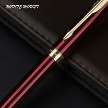 MONTE MOUNT 209 Luxury Pure Red gel pen High Quality Metal Steel metal Ballpoint Pens ink
