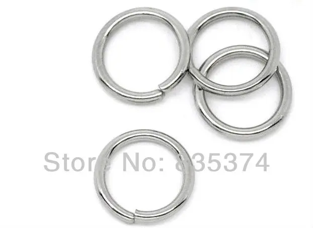 

Free Shipping 2000PCS 316L Stainless stell Open Jump Rings 8mm Dia. Findings