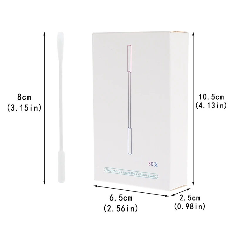 30 шт. спиртовые тампоны, инструмент для очистки, двойная головка, хлопковая Чистящая палочка для IQOS 2,4 PLUS LIL/LTN/HEETS/GLO Heater