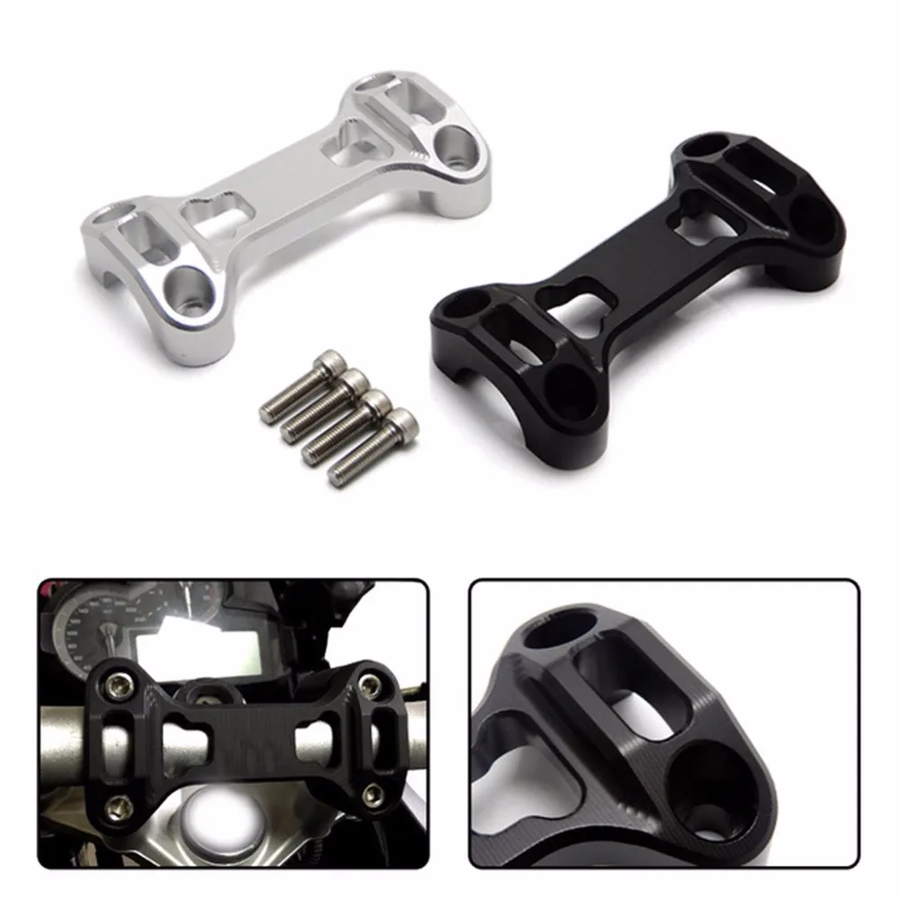 Motorcycle CNC Handlebar Riser Top Clamps For BMW R1200GS GSA LC 2013