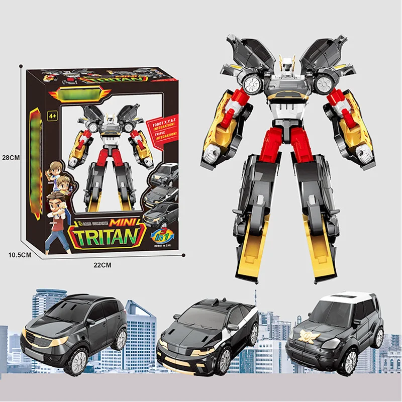 

Korean Anime movie Hero Three in One DIY Transformertion To Bots Robot Cars Model Jouet Kids Birthday Gift