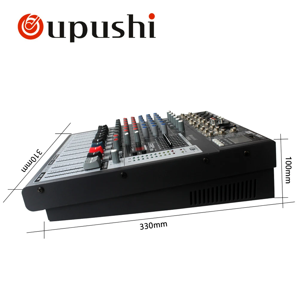 Oupushi Профессиональный 8 канальный цифровой стеллаж для караоке USB KTV Усилитель EQ