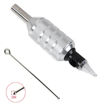 Профессиональный Серебряный алюминиевый сплав картридж Татуировка ручка для игольчатых картриджей поставка(картриджи в комплект не входят