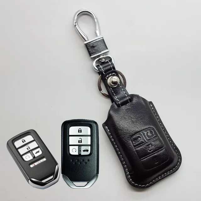 Leather Key Fob Cover Case For Honda 2018 Civic 2016 Accord 2017