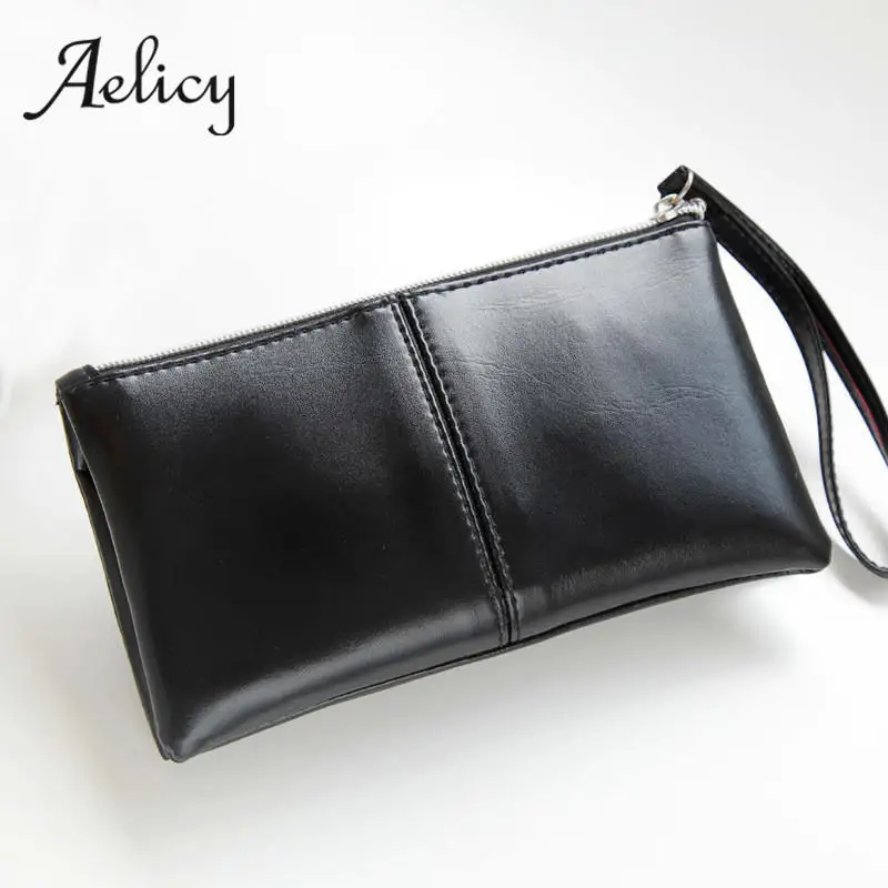 

Aelicy Candy Women Wallets Oil Leather Wallet Long Design Day Clutch Casual Lady Cash Purse Women Hand Bag purse card holder