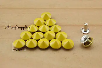

rivets leather rivet bag clothing shoes Cone 100 sets 7 mm AT53F