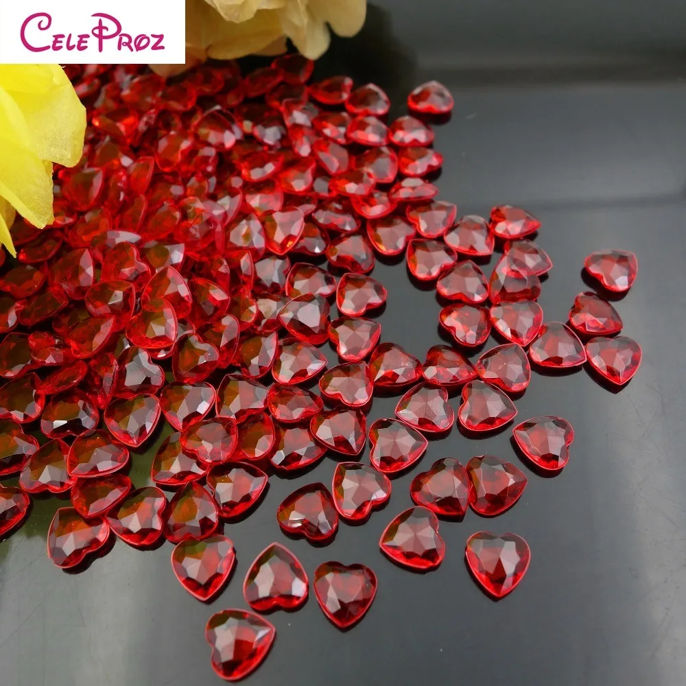 

Acrylic Heart Confetti Scatter Crystal Beads Wedding Party Decor PVC Confetti Engaement Anniversary Valentine Party Supplies