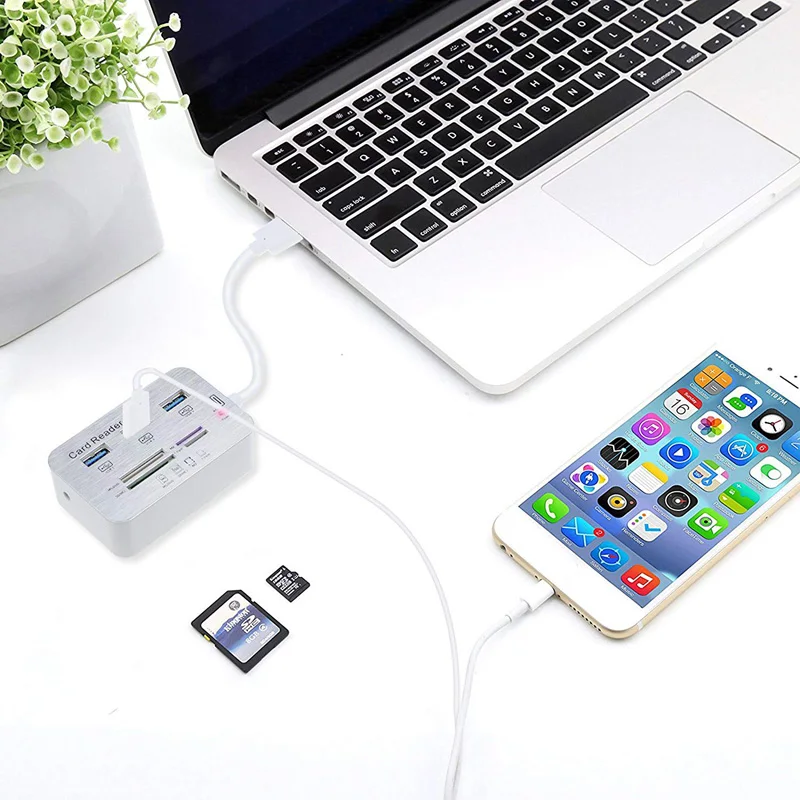 USB 3,0 хаб Тип C концентратор USB 3,0 сплиттер USB C вцв несколько MS/M2/SD/TF Card Reader для портативных ПК Компьютерные аксессуары