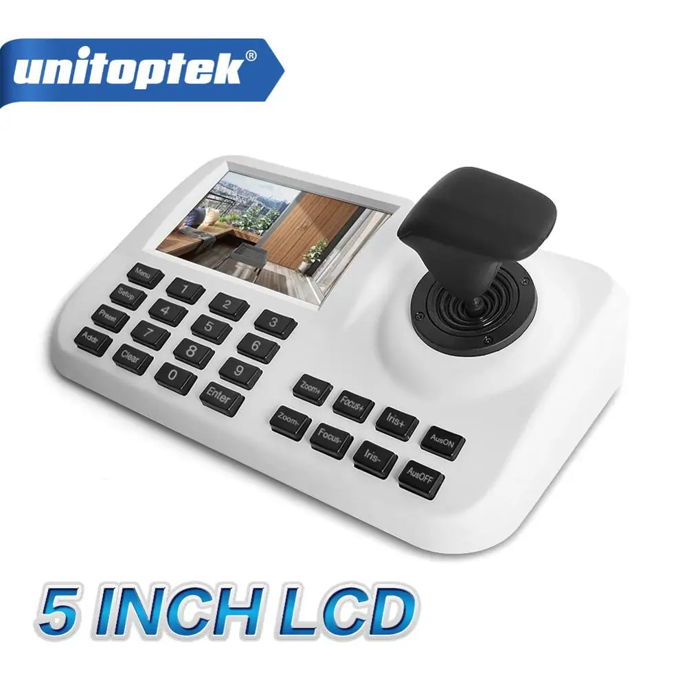 

5'' LCD ONVIF IP PTZ Keyboard Control IP PTZ Camera 3D Joystick HD Network PTZ Keyboard Controller for CCTV Speed Dome PTZ Cam